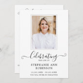 Viering van het Leven Foto Orde van de Dienst Programmakaart (Voorkant / Achterkant)