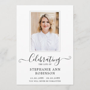 Viering van het Leven Foto Orde van de Dienst Programmakaart