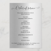 Viering van het Leven Foto Orde van de Dienst Programmakaart (Achterkant)