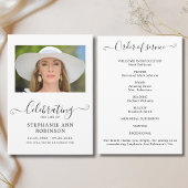 Viering van het Leven Foto Orde van de Dienst Programmakaart