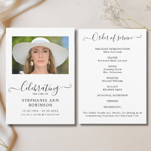 Viering van het Leven Foto Orde van de Dienst Programmakaart