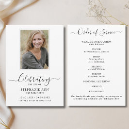 Viering van het Leven Foto Orde van de Dienst Programmakaart