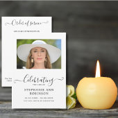 Viering van het Leven Foto Orde van de Dienst Programmakaart