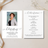 Viering van het Leven Foto Orde van de Dienst Programmakaart