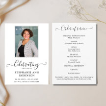 Viering van het Leven Foto Orde van de Dienst