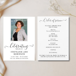 Viering van het Leven Foto Orde van de Dienst Programmakaart