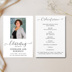 Viering van het Leven Foto Orde van de Dienst Programmakaart