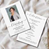 Viering van het Leven Foto Orde van de Dienst Programmakaart