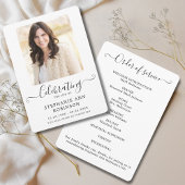 Viering van het Leven Foto Orde van de Dienst Programmakaart