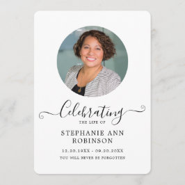 Viering van het Leven Foto Orde van de Dienst Programmakaart