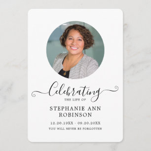 Viering van het Leven Foto Orde van de Dienst Programmakaart