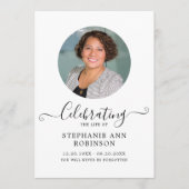 Viering van het Leven Foto Orde van de Dienst Programmakaart (Voorkant)