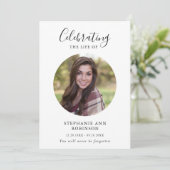 Viering van het Leven Foto Orde van de Dienst Programmakaart (Staand voorkant)