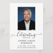 Viering van het Leven Foto Orde van de Dienst Programmakaart (Voorkant)