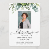 Viering van het leven Foto Order of Service Progra Programmakaart (Voorkant)