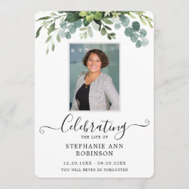 Viering van het leven Foto Order of Service Progra Programmakaart