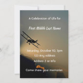 Viering van het leven Foto Piloot Vliegtuig Vliege Kaart (Voorkant)