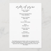 Viering van het leven Foto Simple Memorial begrafe Programmakaart (Achterkant)