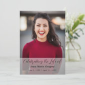 Viering van het leven Foto Simple Memorial begrafe Programmakaart (Staand voorkant)