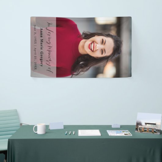Viering van het leven Foto Simple Memorial begrafe Spandoek (Beurs)