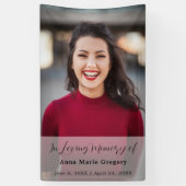 Viering van het leven Foto Simple Memorial begrafe Spandoek (Verticaal)