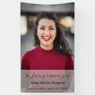 Viering van het leven Foto Simple Memorial begrafe Spandoek