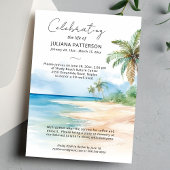 Viering van het leven Foto Tropische strand begraf Kaart