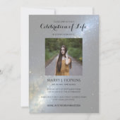 Viering van het leven | Foto van Funeral Night Sky Kaart (Voorkant)