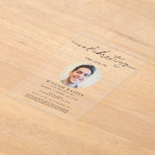 Viering van het leven Foto viering van het leven Acryl Uitnodigingen (Laagn)