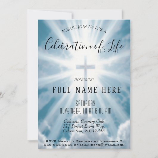 Viering van het leven - Fotoherdenking Kaart (Voorkant)