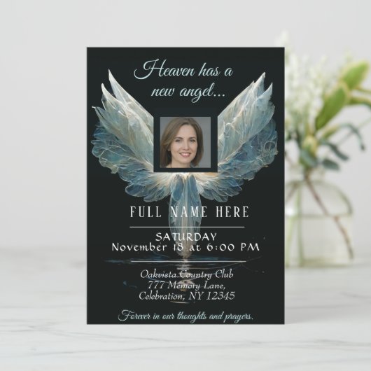 Viering van het leven - Fotoherdenking Kaart (Staand voorkant)