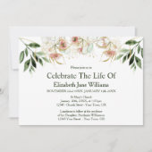 Viering van het leven | Funeral Eucalyptus Invitat Kaart (Voorkant)