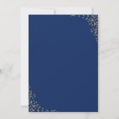 Viering van het leven | Funeral Memorial Blue Gold Kaart (Achterkant)