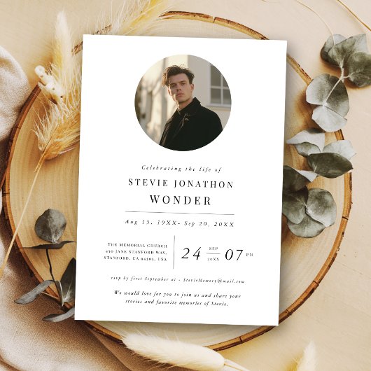 Viering van het leven Funeral Memorial Day Foto Kaart