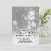 Viering van het leven | Funeral Memorial Foto Kaart (Staand voorkant)