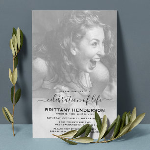 Viering van het leven   Funeral Memorial Foto Kaart