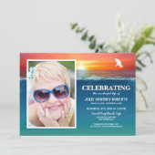 Viering van het leven | Funeral Memorial Foto Kaart (Staand voorkant)