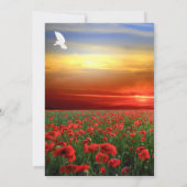 Viering van het leven | Funeral Memorial Poppy Fie Kaart (Achterkant)