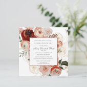 Viering van het leven Funeral Red Pink Terracotta Kaart (Staand voorkant)