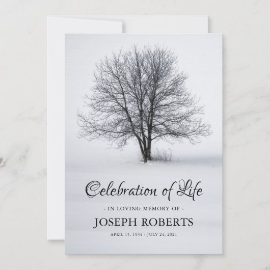 Viering van het leven | Funerale boom Kaart (Voorkant)
