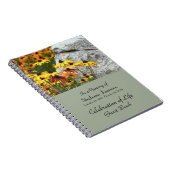 Viering van het leven Gastenboek Naam Gele Bloemen Notitieboek (Rechterzijde)