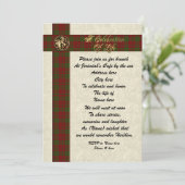 Viering van het leven gedenkuitnodiging voor man kaart (Staand voorkant)