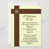 Viering van het leven gedenkuitnodiging voor man kaart (Voorkant)