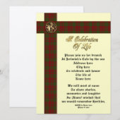 Viering van het leven gedenkuitnodiging voor man kaart (Voorkant / Achterkant)