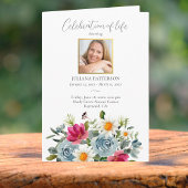 Viering van het leven geschilderd Bloemen begrafen Programma