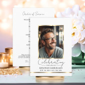 Viering van het leven Gold Order of Service Progra Programmakaart