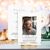 Viering van het leven Gold Order of Service Progra Programmakaart