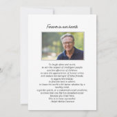 Viering van het leven Golf thema foto begrafenis Kaart (Achterkant)