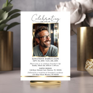 Viering van het leven Goud Dank u + GEDICHT Kaart