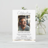 Viering van het leven Goud Dank u + GEDICHT Kaart (Staand voorkant)